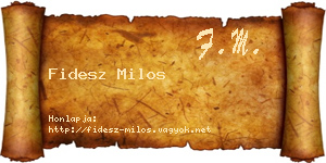 Fidesz Milos névjegykártya